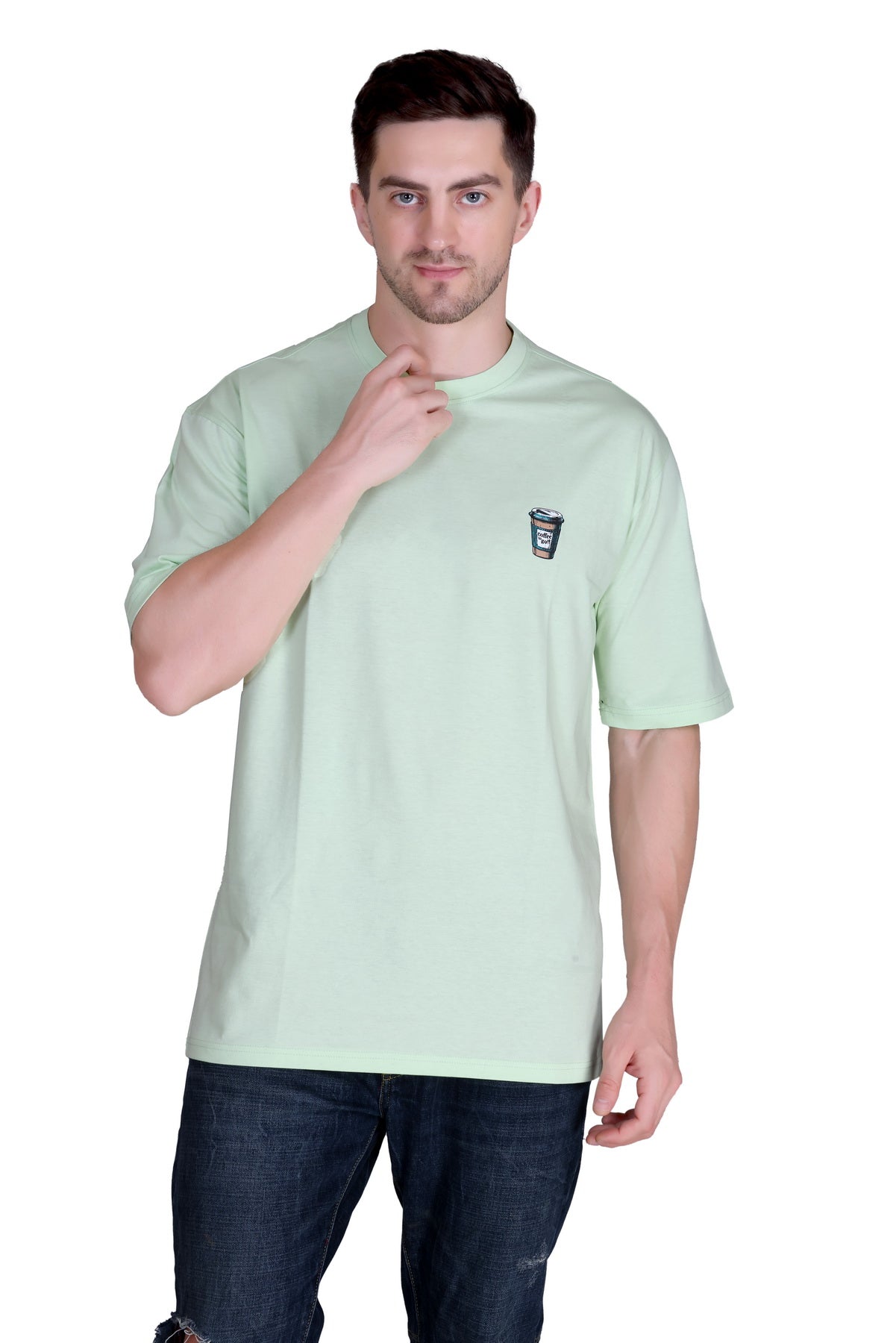 Men's Solid Oversize Round Neck T-Shirt ( Pack of 2 )