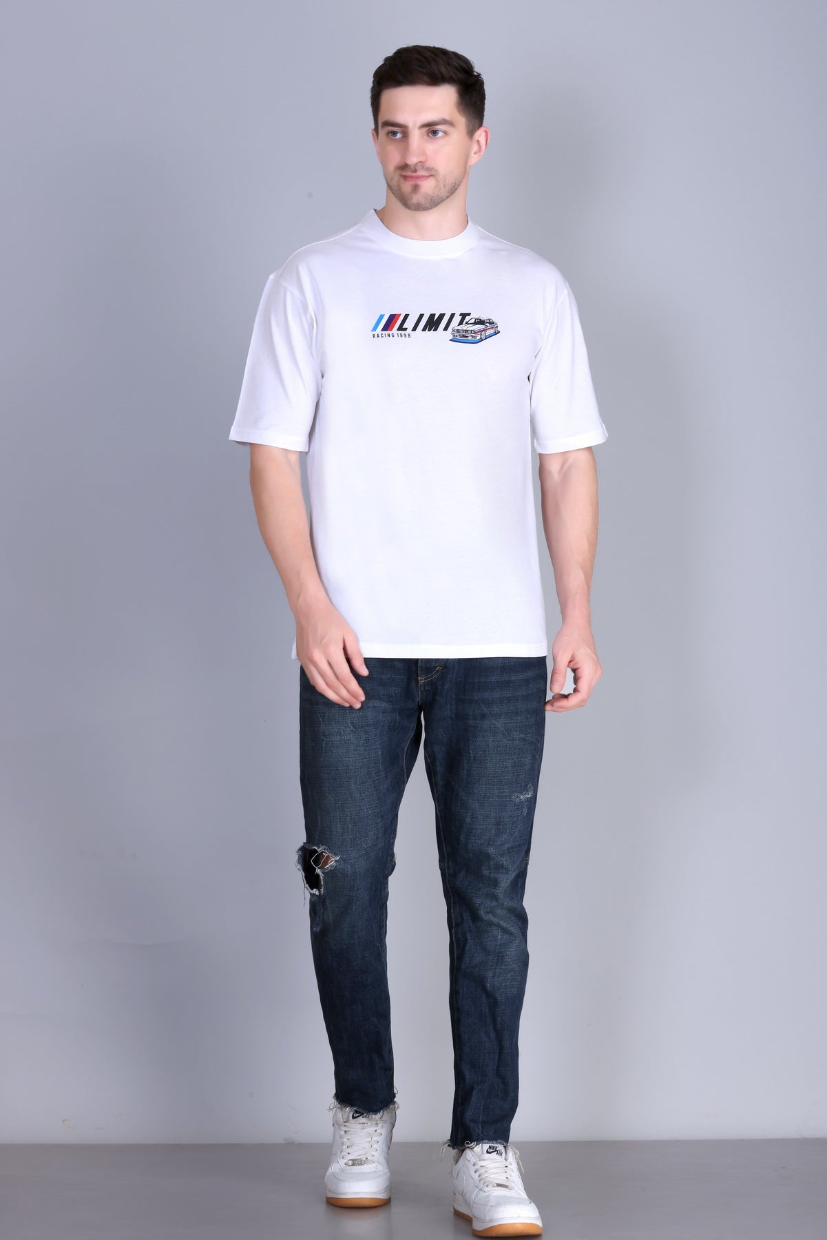 Men's Solid Oversize Round Neck T-Shirt ( Pack of 2 )