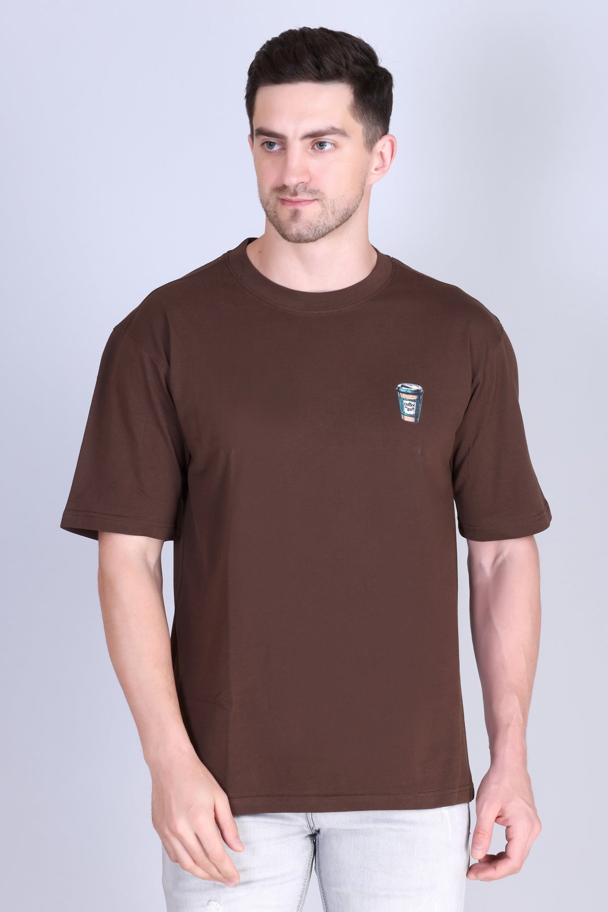 Men's Solid Oversize Round Neck T-Shirt ( Pack of 2 )