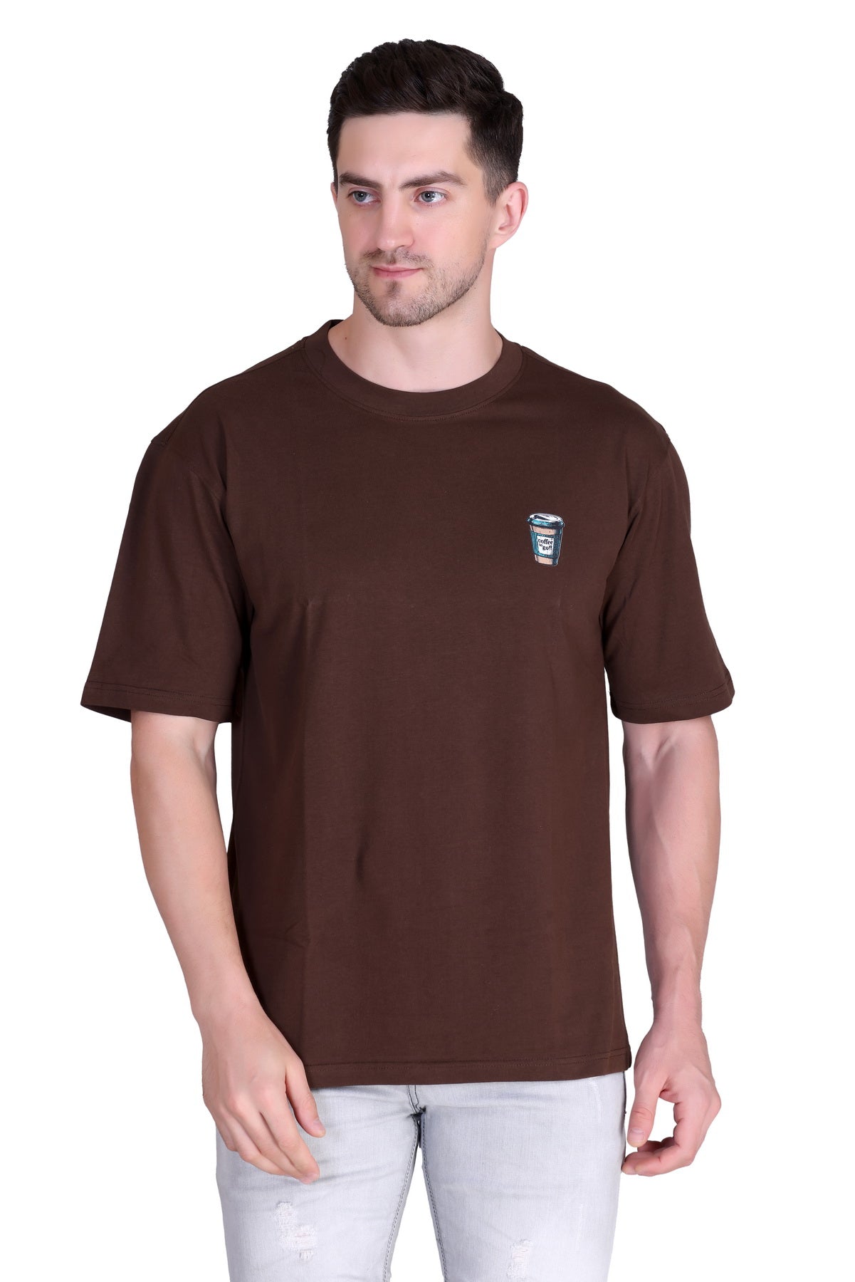 Men's Solid Oversize Round Neck T-Shirt ( Pack of 2 )