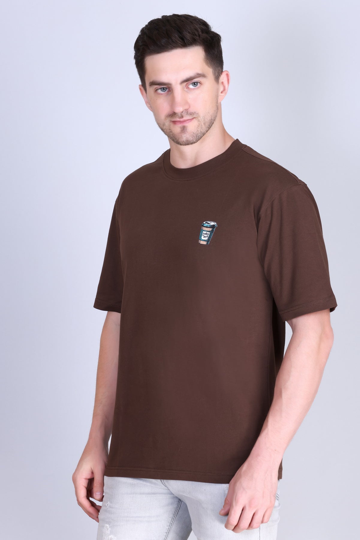 Men's Solid Oversize Round Neck T-Shirt ( Pack of 2 )