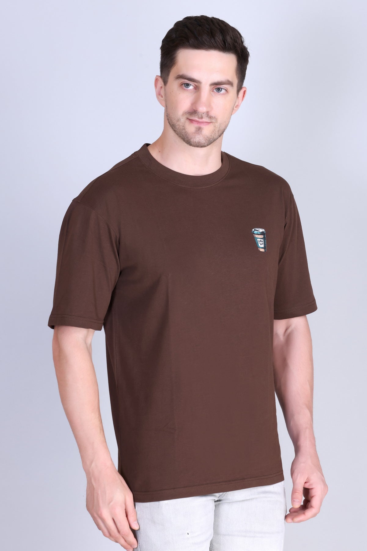 Men's Solid Oversize Round Neck T-Shirt ( Pack of 2 )