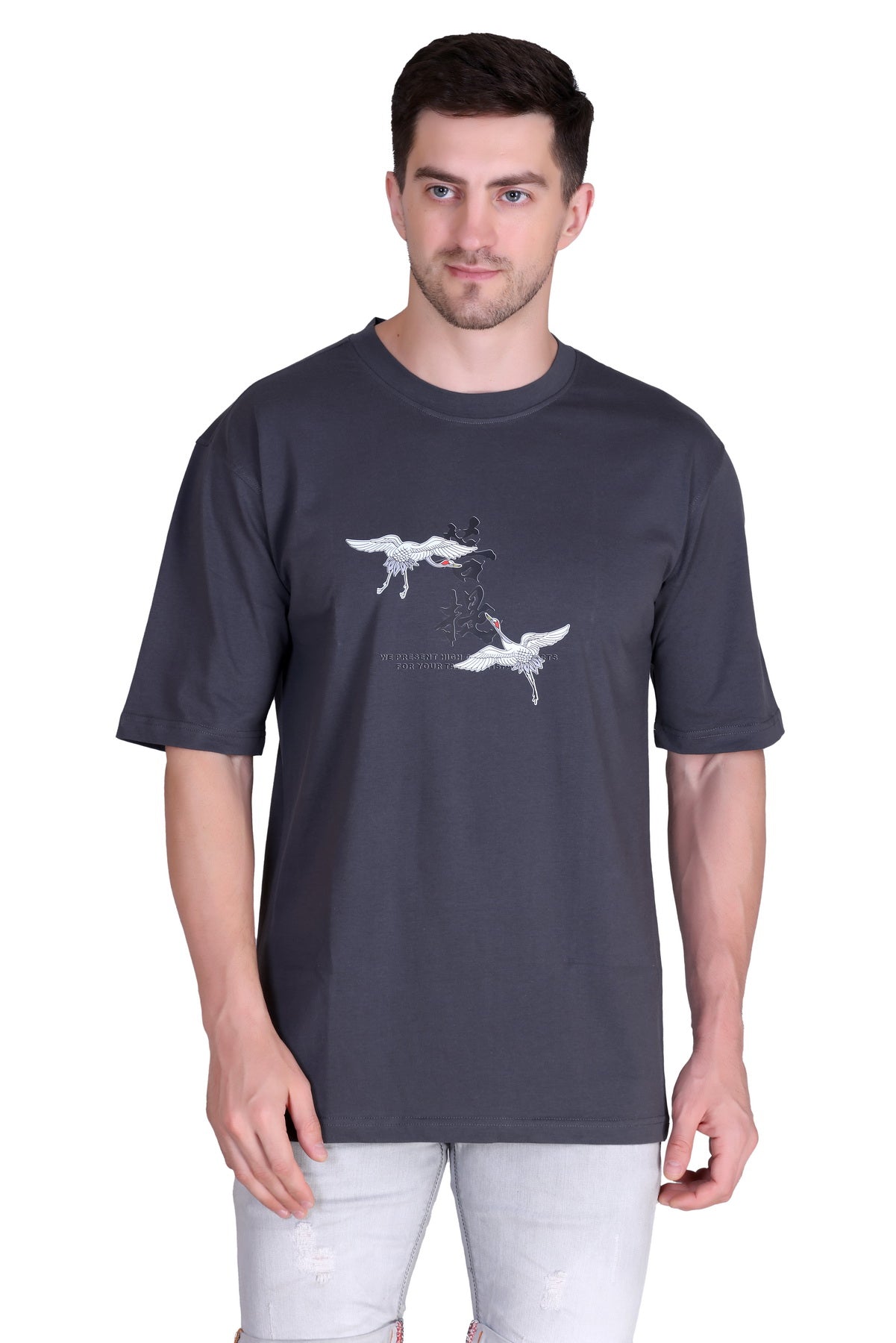 Men's Solid Oversize Round Neck T-Shirt ( Pack of 2 )