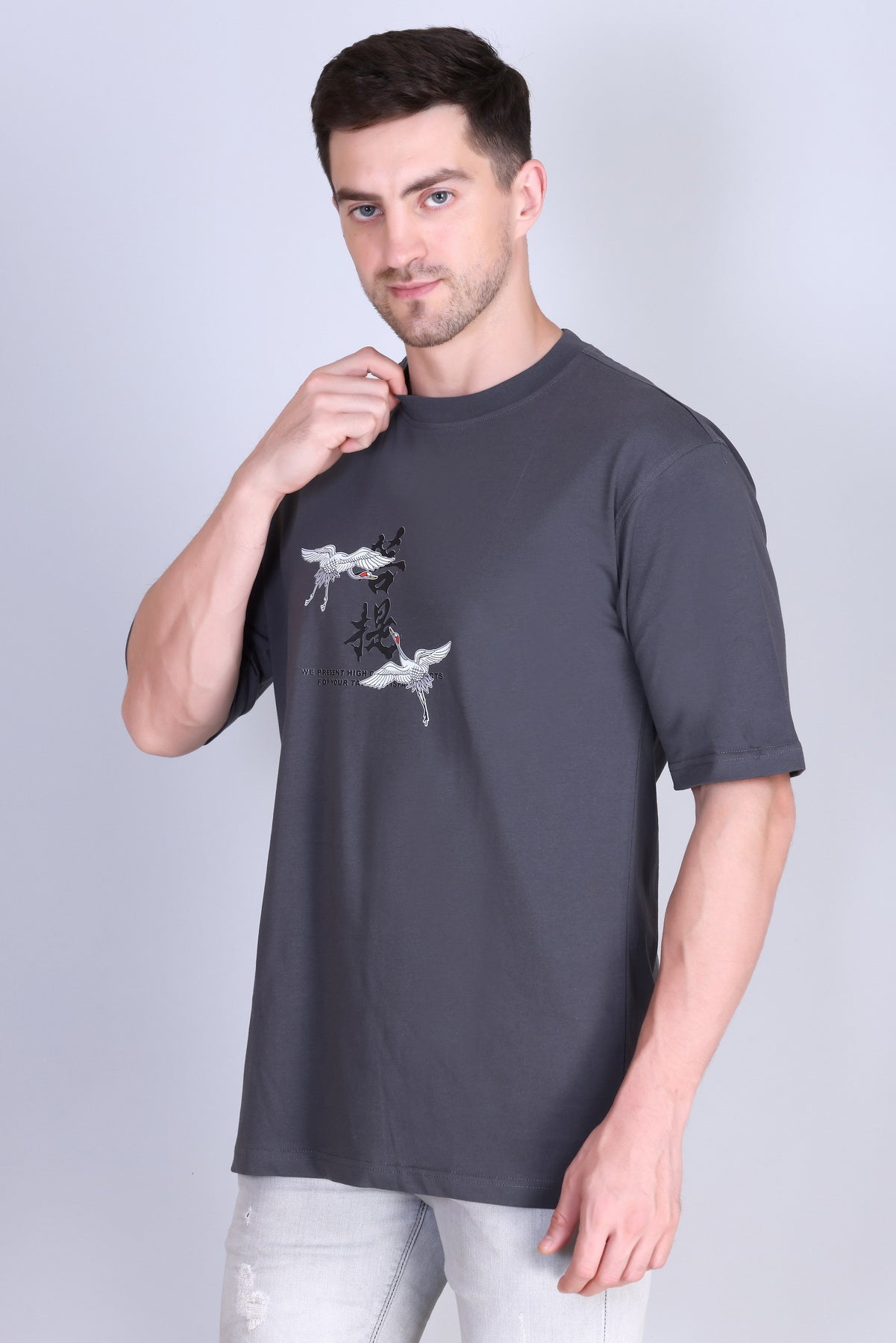 Men's Solid Oversize Round Neck T-Shirt ( Pack of 2 )