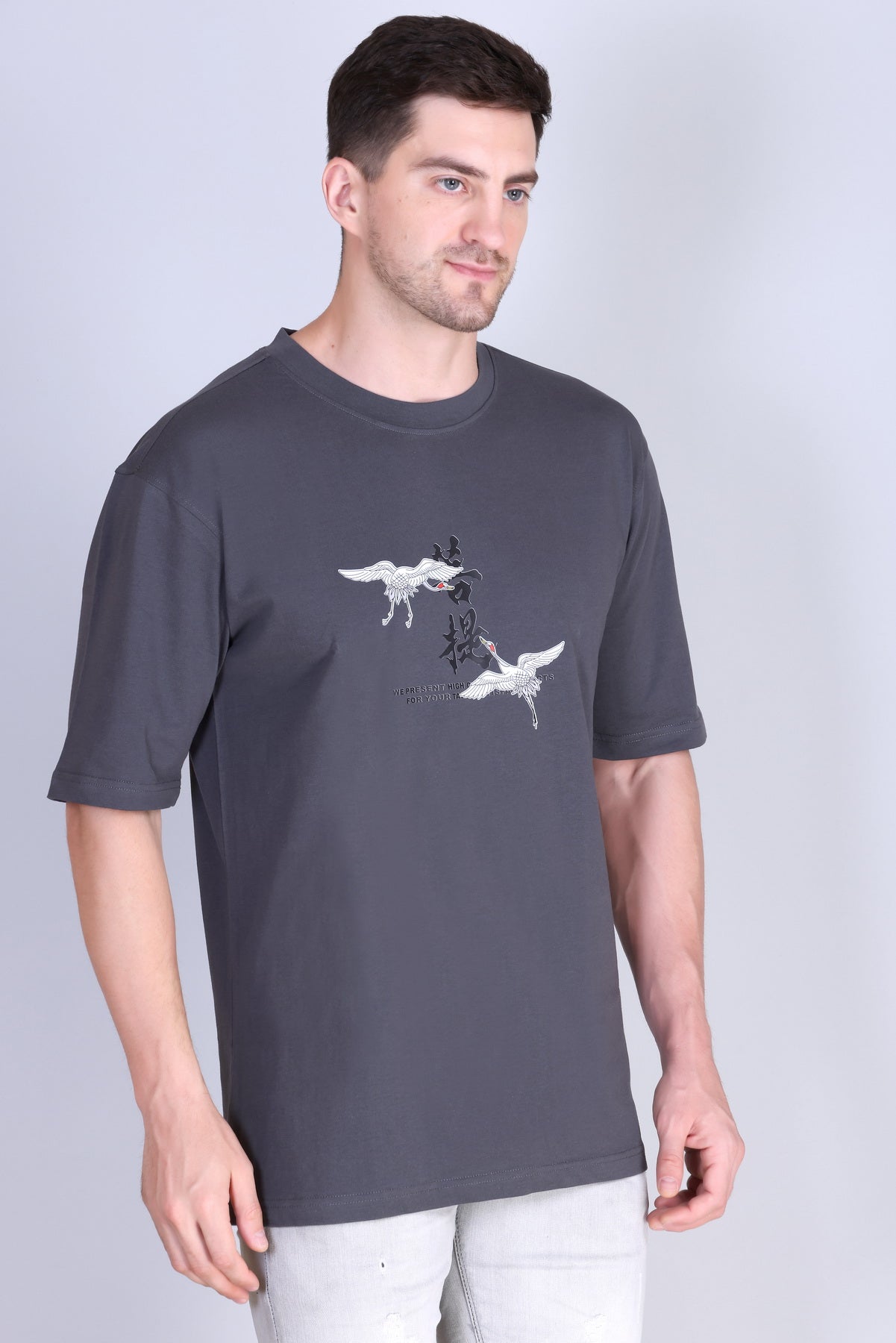 Men's Solid Oversize Round Neck T-Shirt ( Pack of 2 )