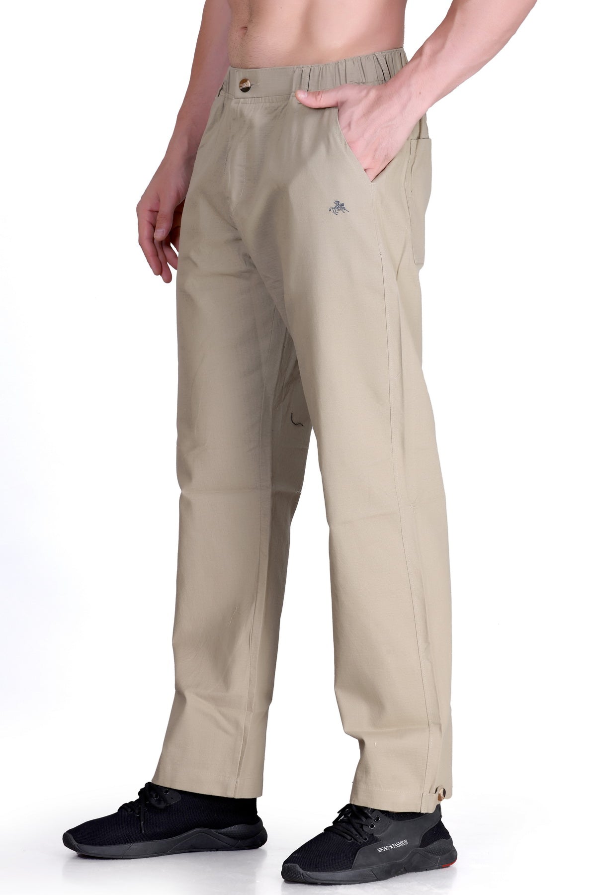 Parcel Yard Men's Cotton Blend Casual Trousers Pants | Stylish Comfortable Trousers for Office Work and Outings