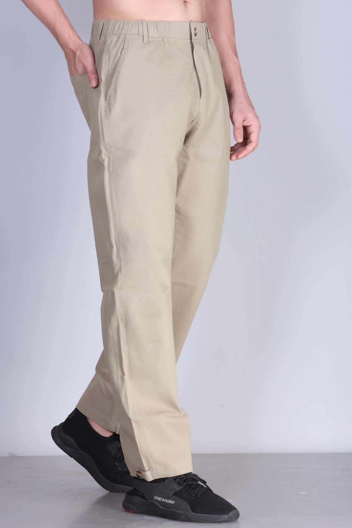 Parcel Yard Men's Cotton Blend Casual Trousers Pants | Stylish Comfortable Trousers for Office Work and Outings