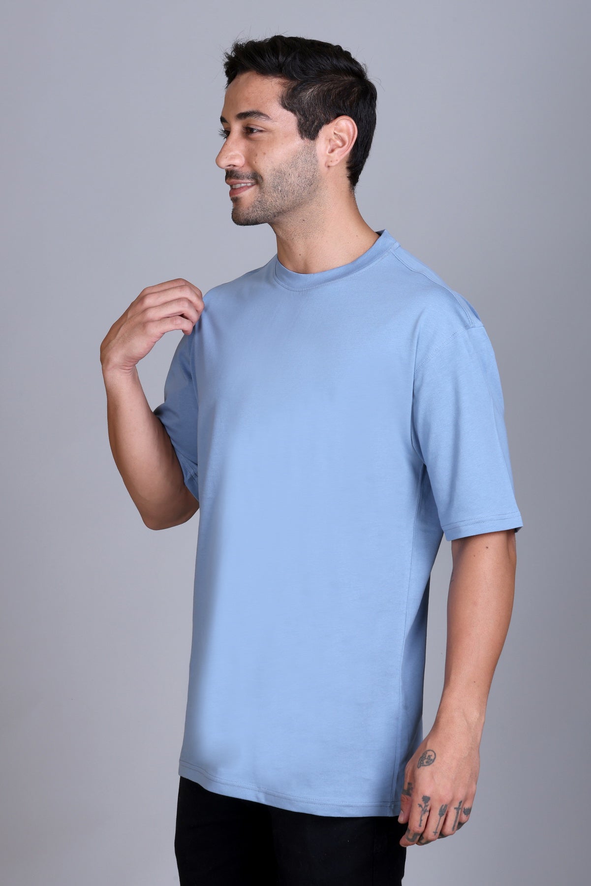 Men's Sky Oversize Round Neck T-Shirt