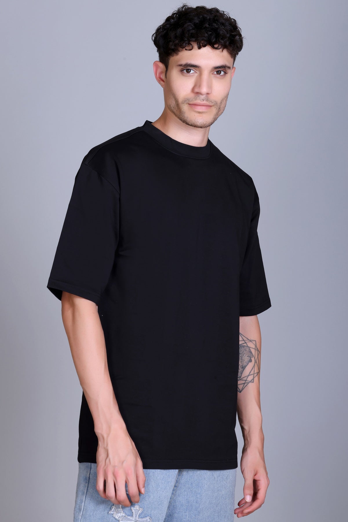 Men's Solid Oversize Round Neck T-Shirt ( Pack of 2 )