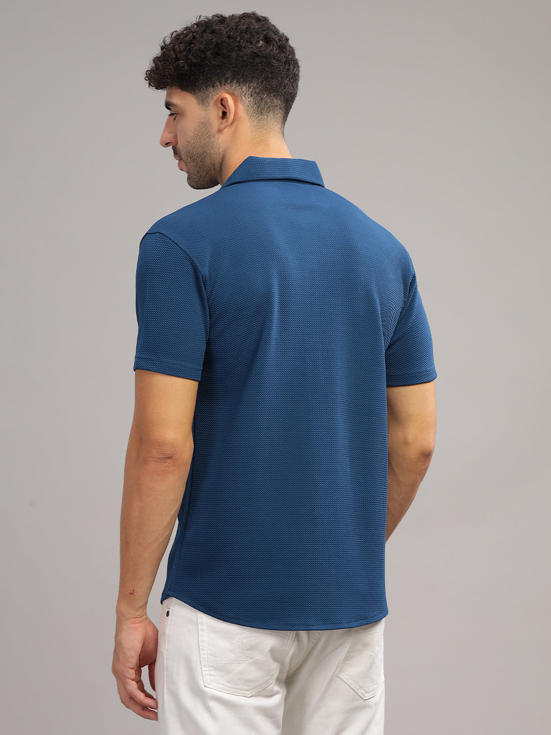 Men's Airforce Self Design Shirt With Collar