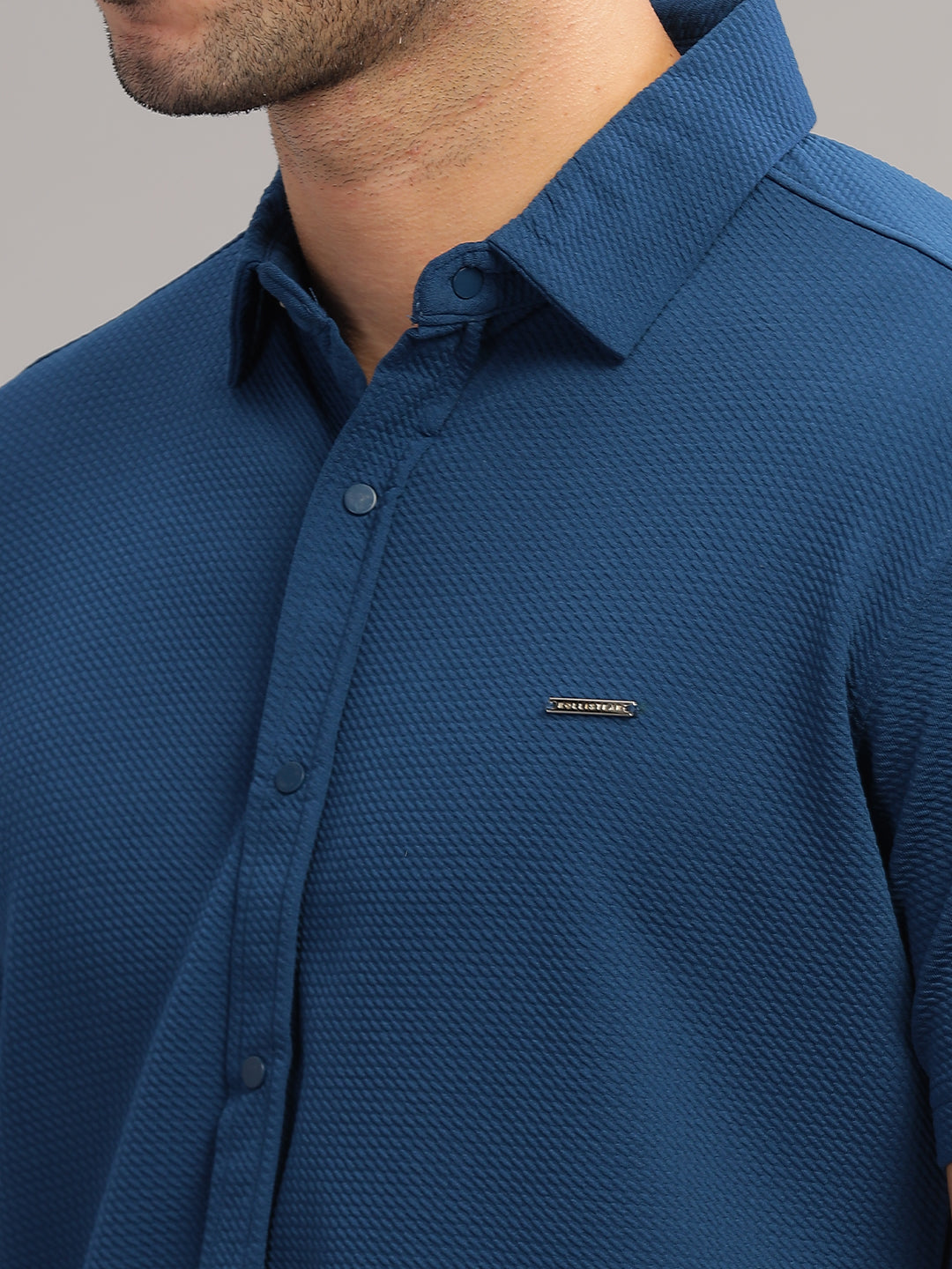 Men's Airforce Self Design Shirt With Collar