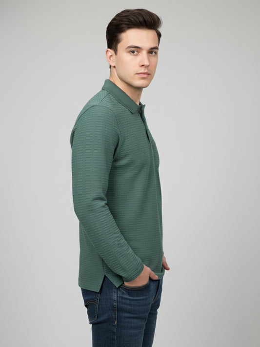 Parcel Yard Mens Full Sleeve Polo Sweatshirt
