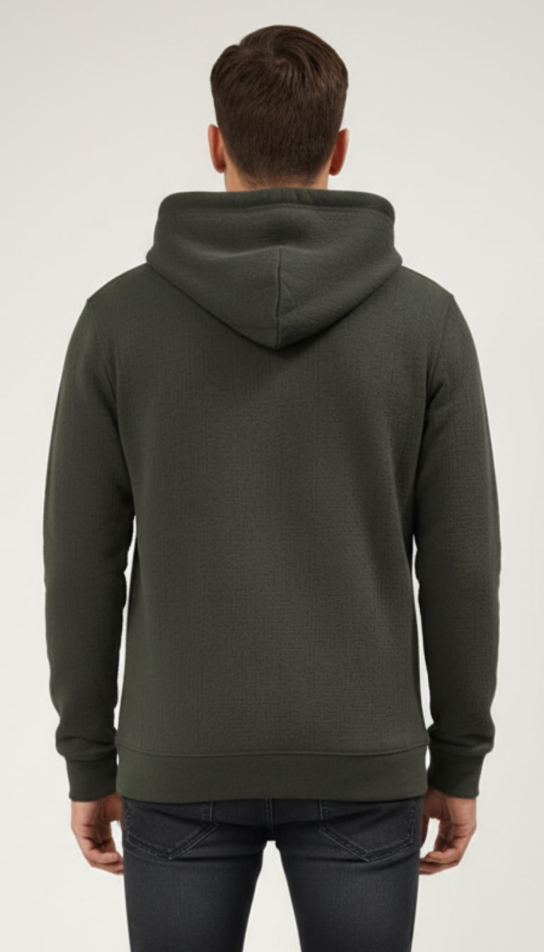 Parcel Yard Men Solid Regular Fit Hoodie