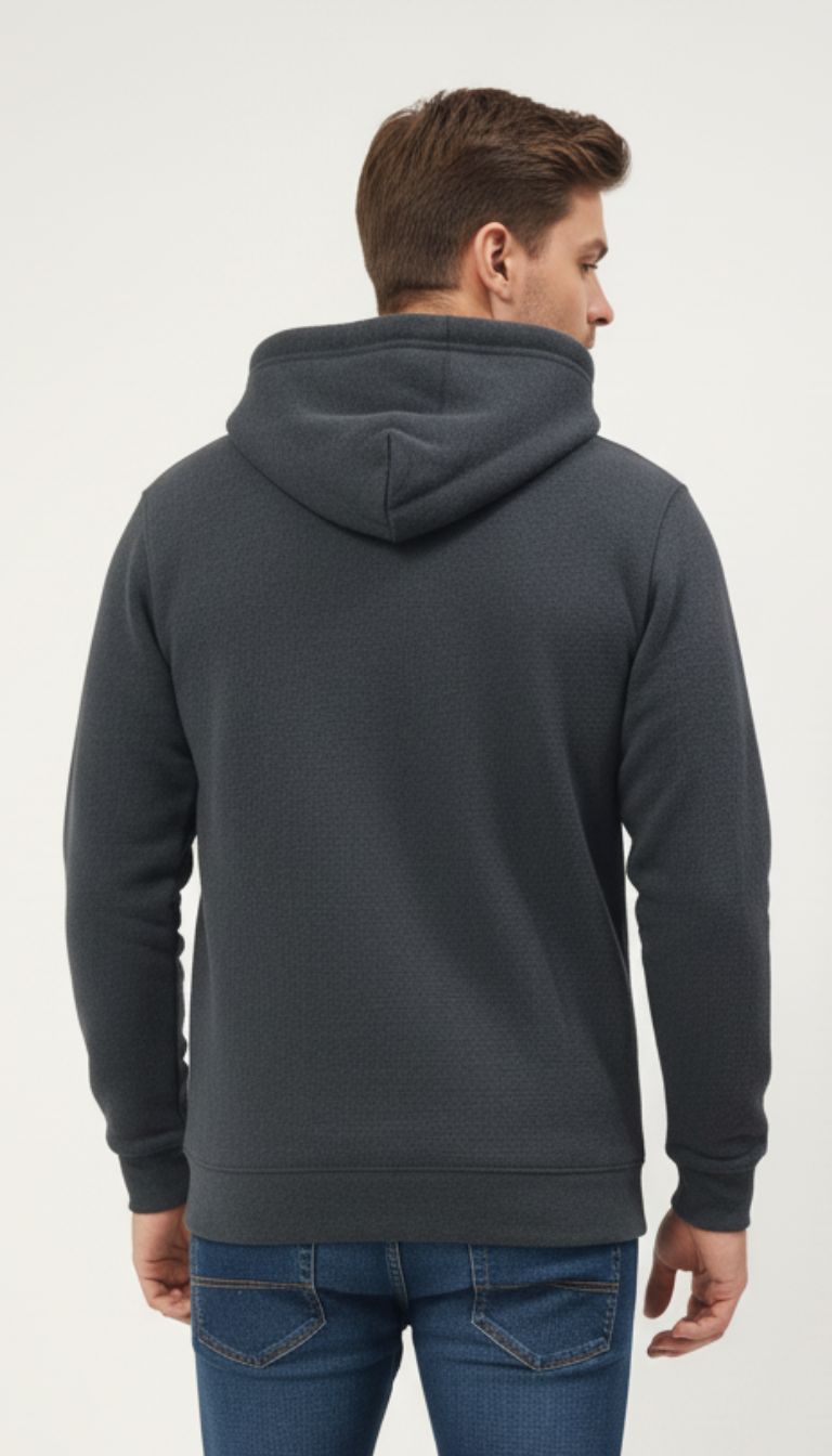 Parcel Yard Men Solid Regular Fit Hoodie