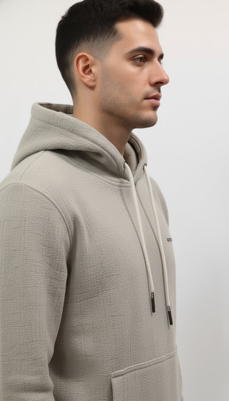 Parcel Yard Men Solid Regular Fit Hoodie