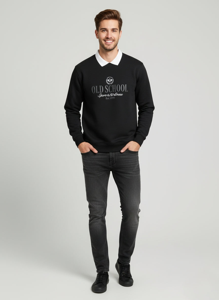 Parcel Yard Men Regular Fit Full Sleeve Sweatshirt