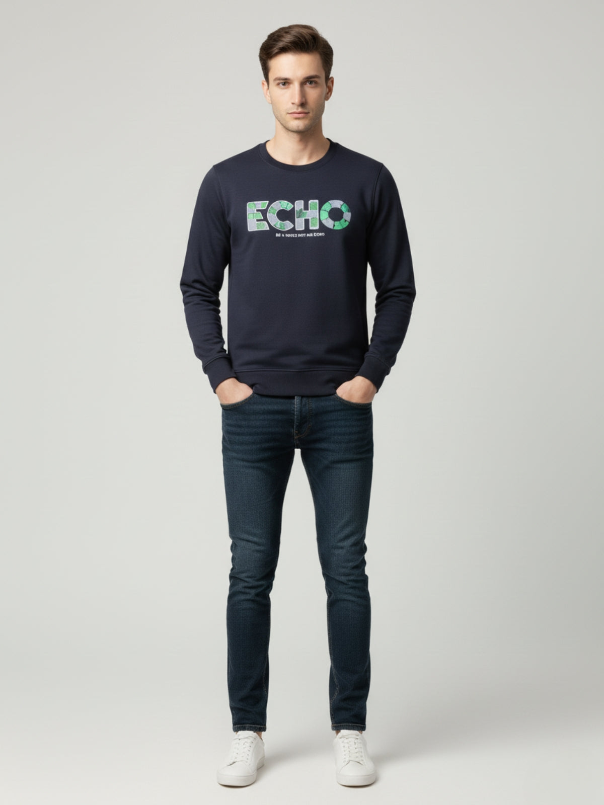 Parcel Yard Men's Full Sleeve Cotton Blend Sweatshirt For Men