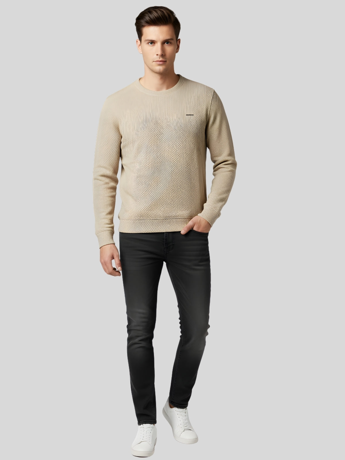 Parcel Yard Men's Cotton Blend Regular Fit Sweatshirt