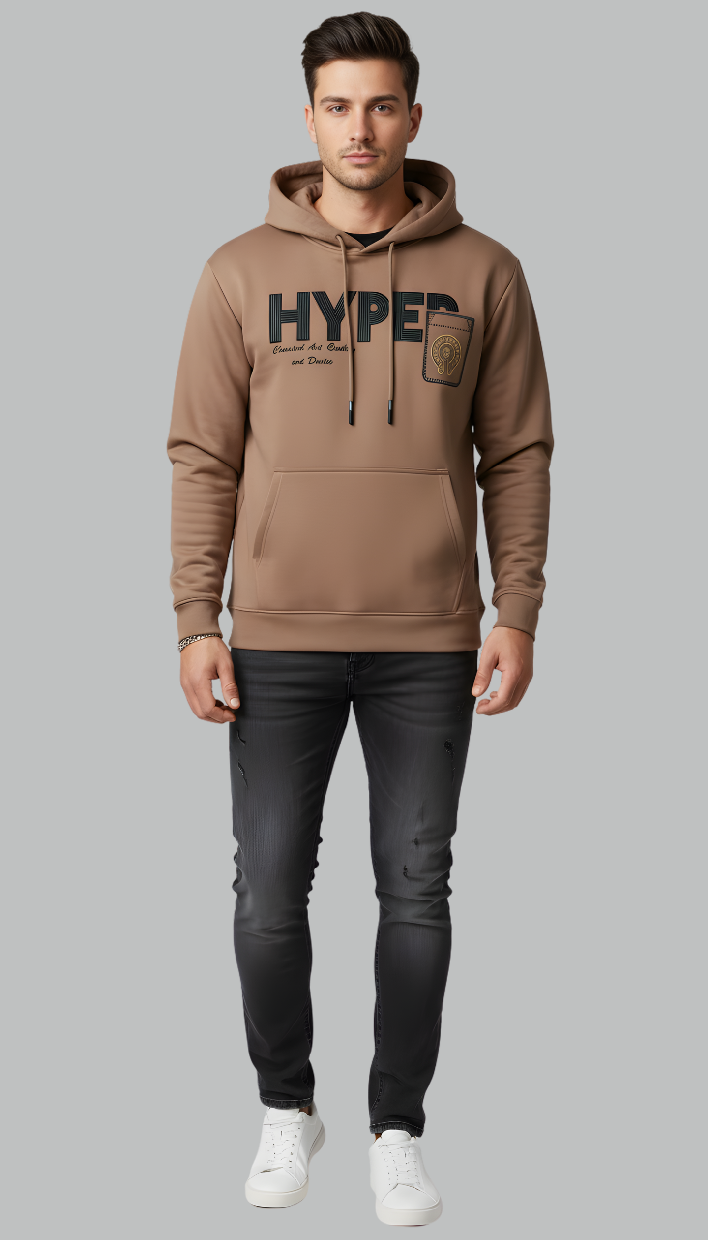 Parcel Yard Men's Full Sleeve Cotton Blend Hoodie For Men