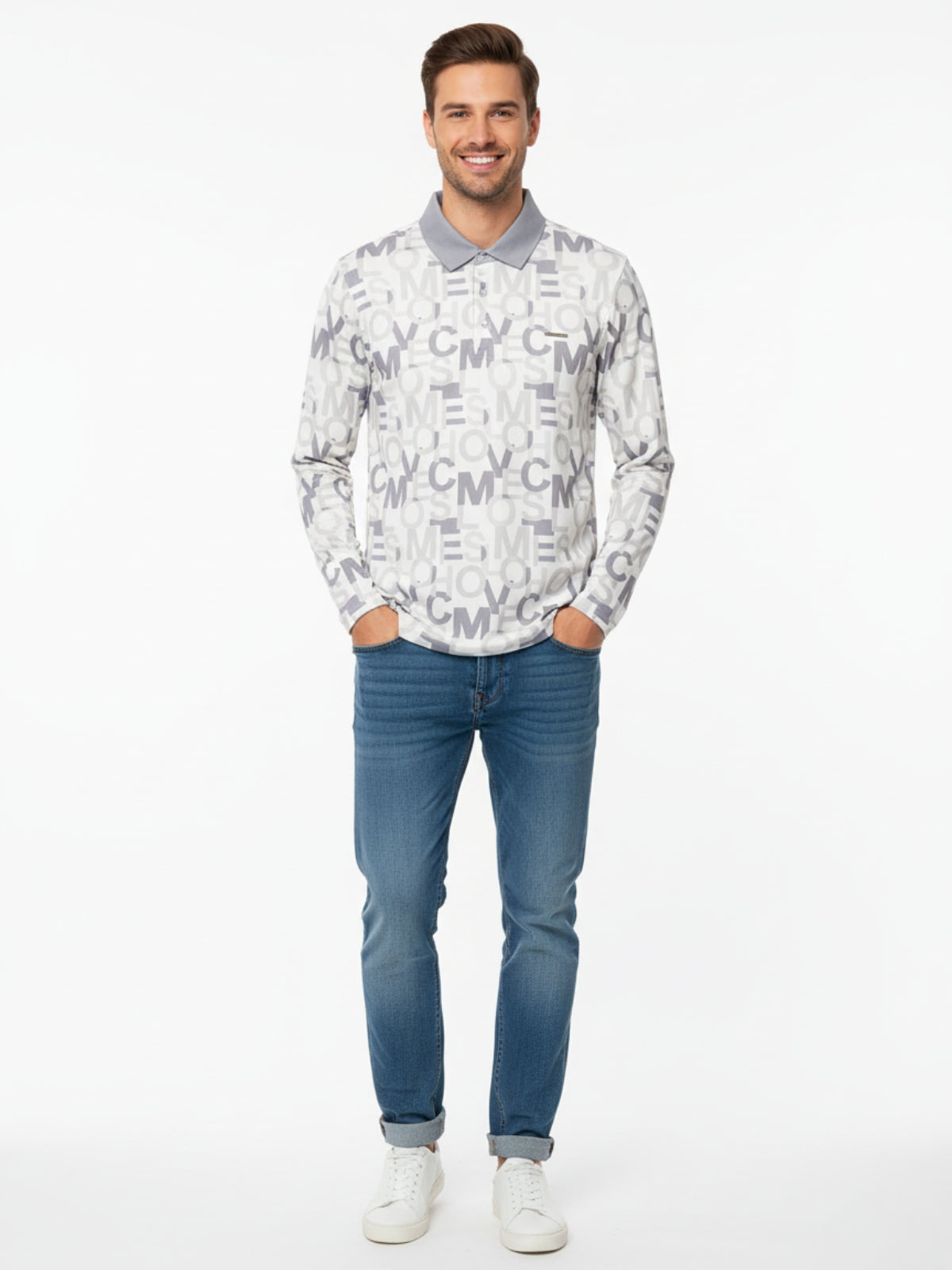 Parcel Yard Mens Full Sleeve Polo Sweatshirt