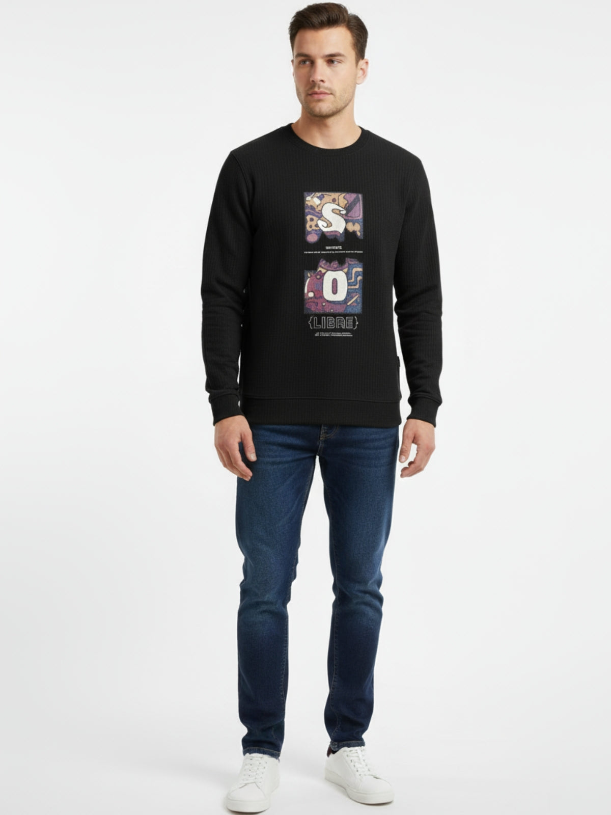 Parcel Yard Men's Full Sleeve Cotton Blend Sweatshirt For Men