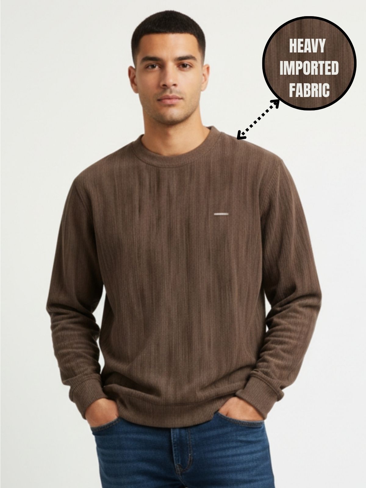 Parcel Yard Men's Casual Crew Neck Sweatshirt