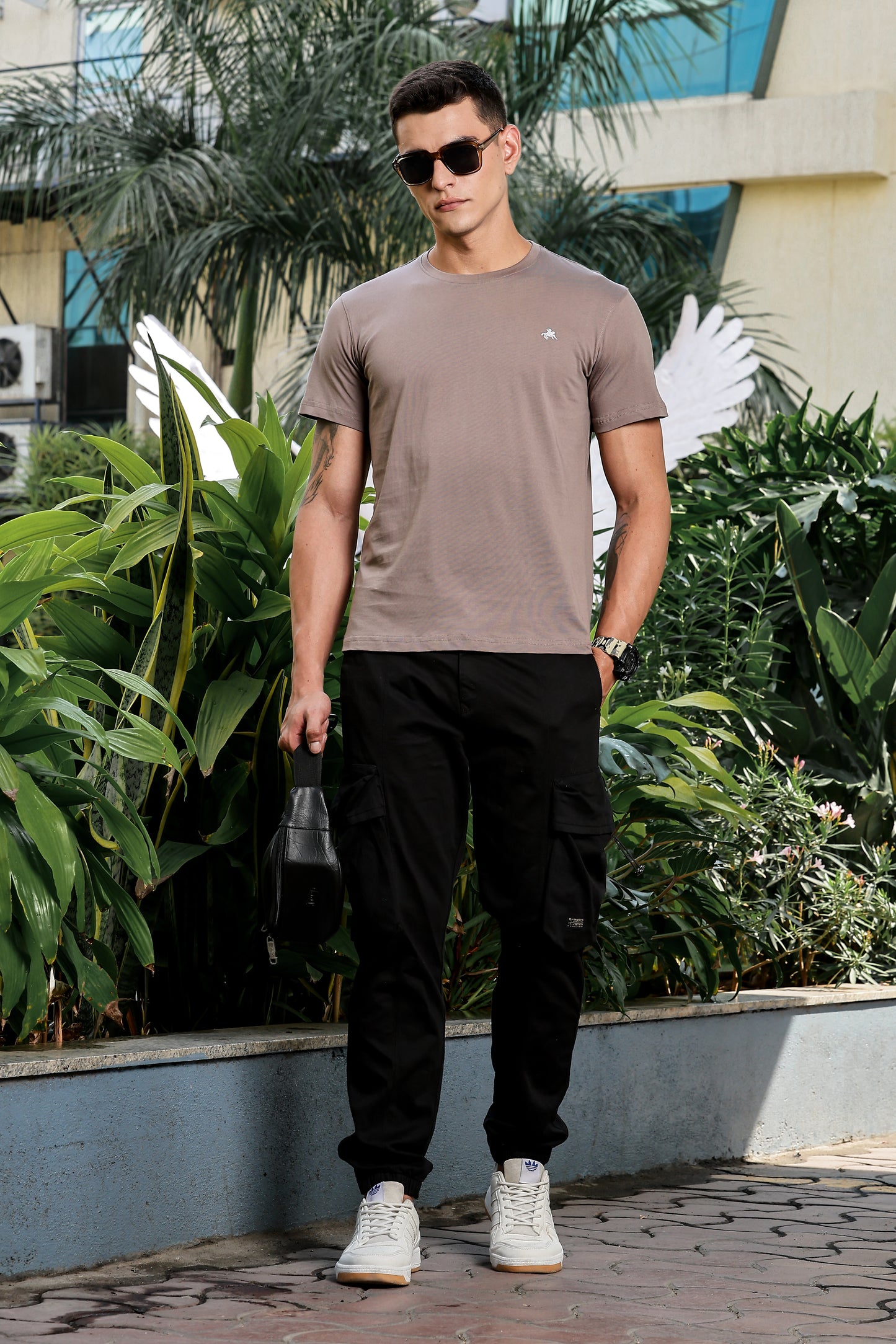 Men's Mouse Solid Round Neck T-Shirt