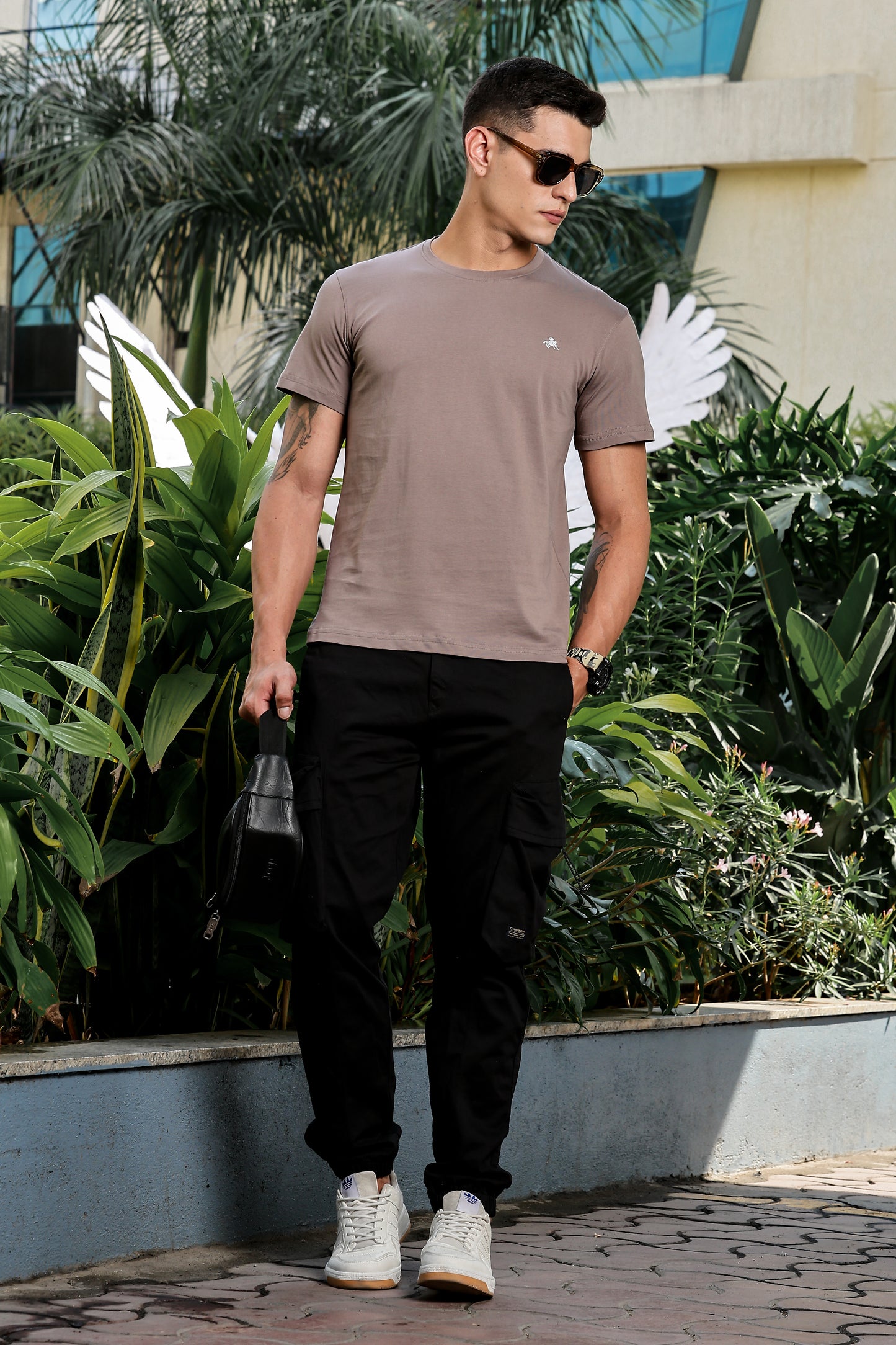 Men's Mouse Solid Round Neck T-Shirt