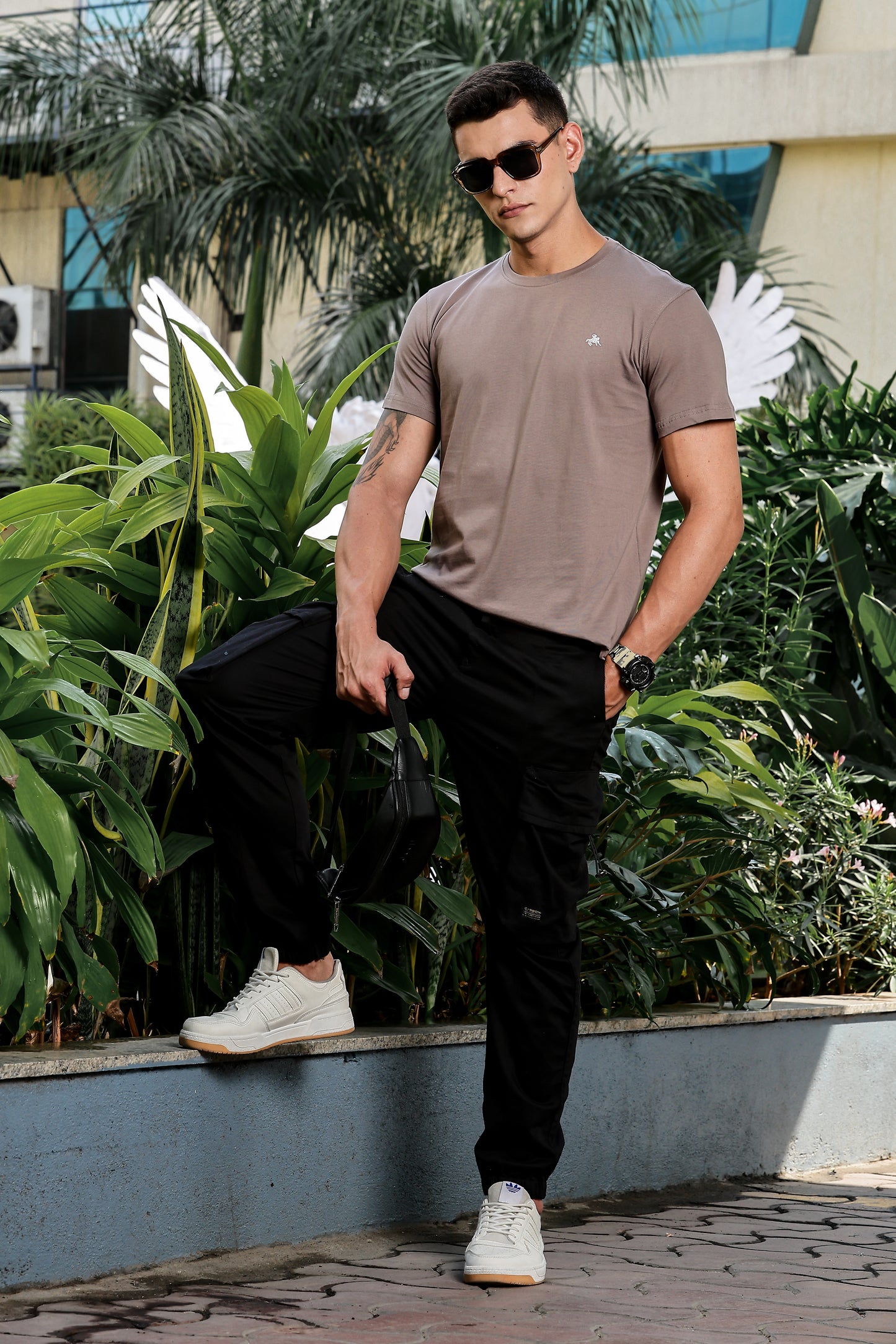 Men's Mouse Solid Round Neck T-Shirt
