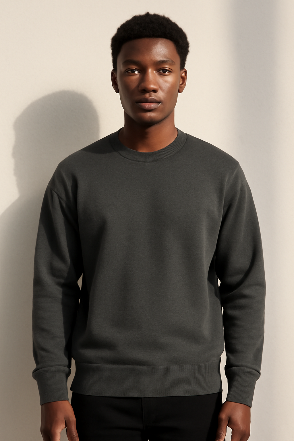 Parcel Yard Men's Soft Crewneck Sweatshirt Breathable Crew Neck Pullover Outdoor Athletic Long Sleeve Sweatshirts