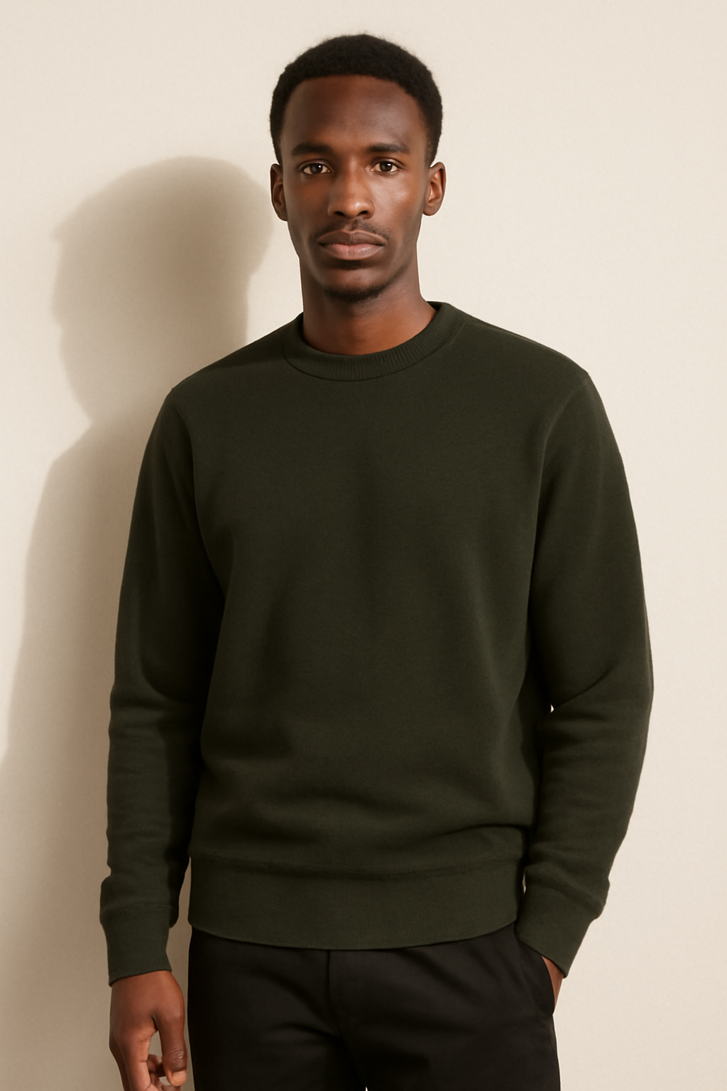 Parcel Yard Men's Soft Crewneck Sweatshirt Breathable Crew Neck Pullover Outdoor Athletic Long Sleeve Sweatshirts