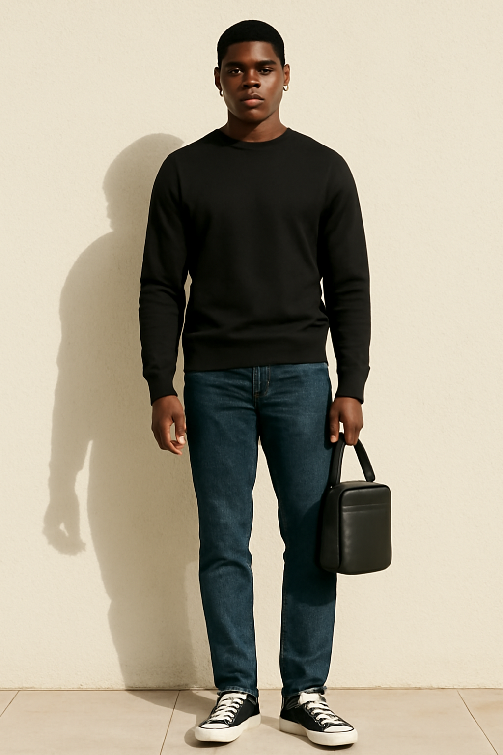 Parcel Yard Men's Soft Crewneck Sweatshirt Breathable Crew Neck Pullover Outdoor Athletic Long Sleeve Sweatshirts
