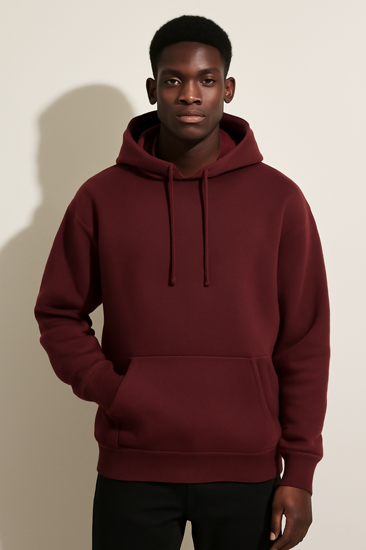 Parcel Yard Stylish Look Solid Hooded Sweatshirt | Drawstring Hood, Kangaroo Pocket, Ribbed Hem | Regular Fit | Casual Men Stylish Hoodie