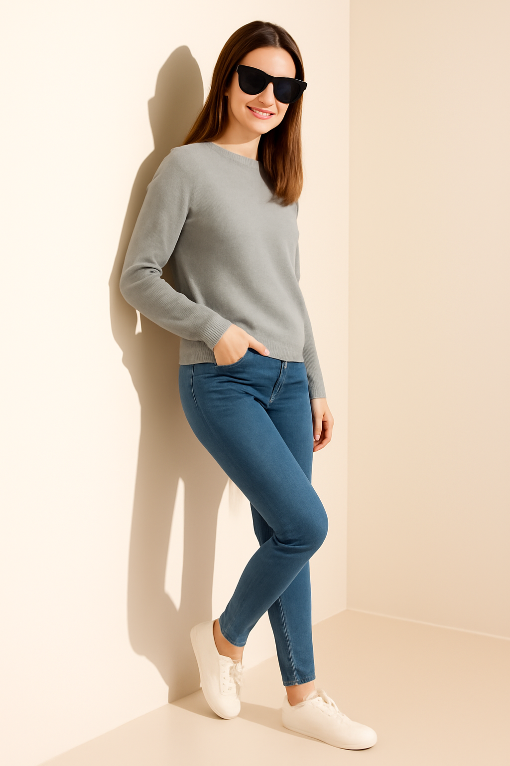 Parcel Yard Pure Cotton Round Neck Regular Fit Core Fashion Solid Full Sleeve Sweatshirt for Women & Girls