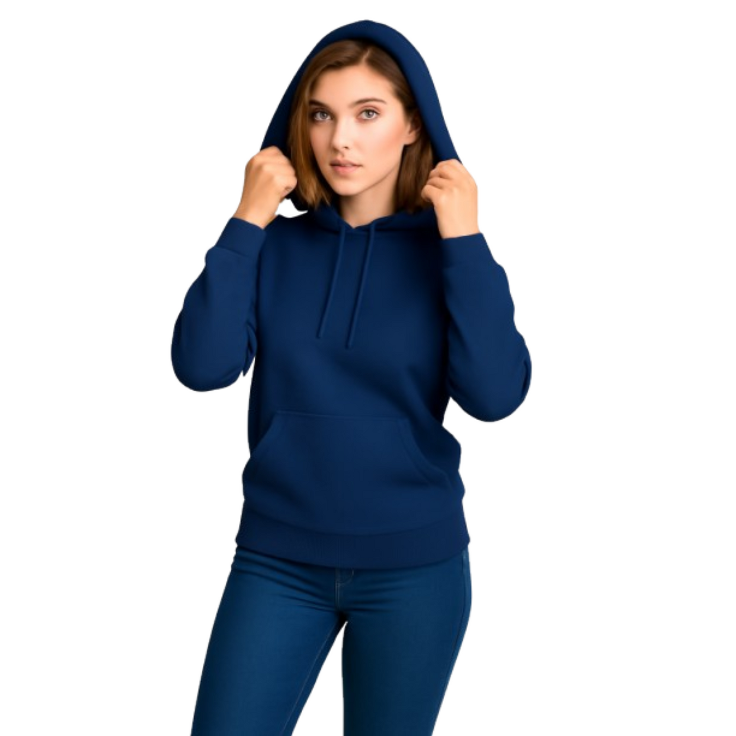 Parcel Yard Womens Fleece Hoodies Soft Midweight Casual Hooded Sweatshirt Winter Pullover Tops Kangaroo Pocket Casual Comfy Tops Trendy Fall Outfits
