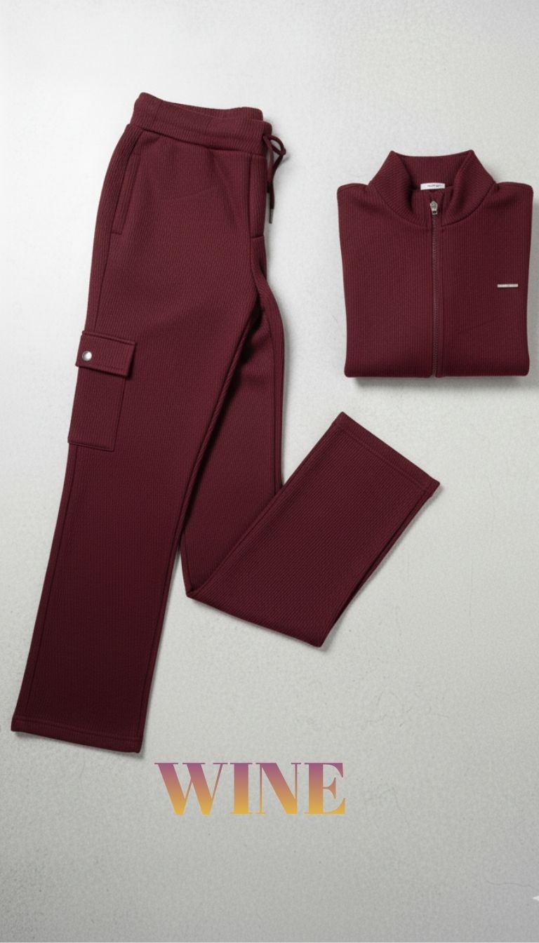 ✨ PARCEL YARD Tracksuit – Full Sleeve Mock Collar Set Cotton Blend TrackSuit For Men