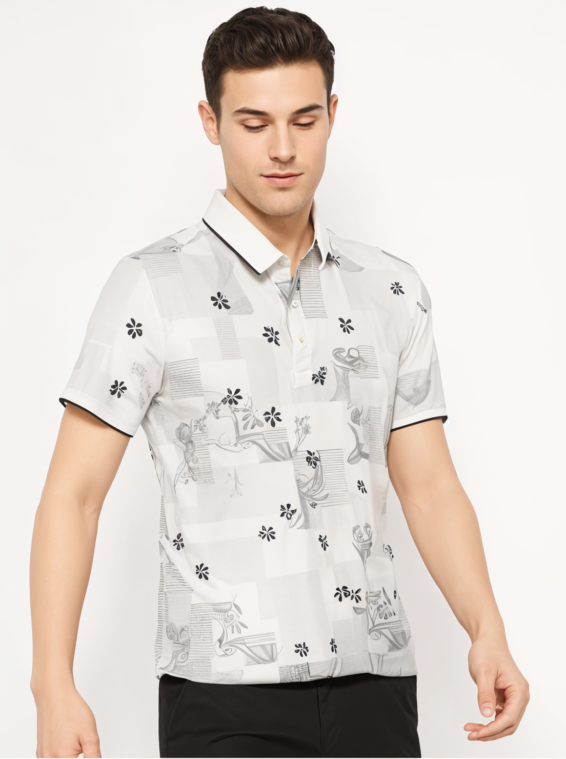 Parcel Yard Men's Premium Printed Polo T-Shirt's |Feather Touch Feel |Regular Fitÿ