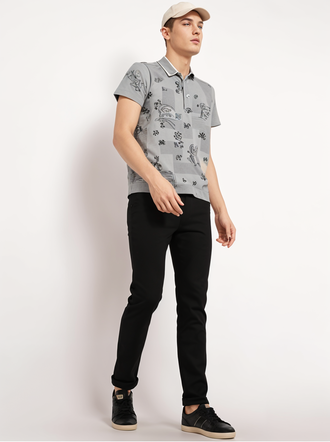 Parcel Yard Men's Premium Printed Polo T-Shirt's |Feather Touch Feel |Regular Fitÿ