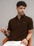 Men Cotton Shirt Coffee