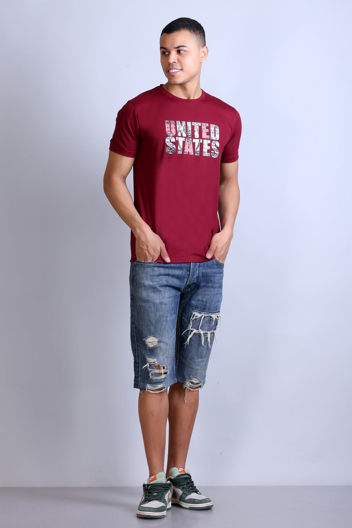 Men's Printed Round Neck T-Shirt