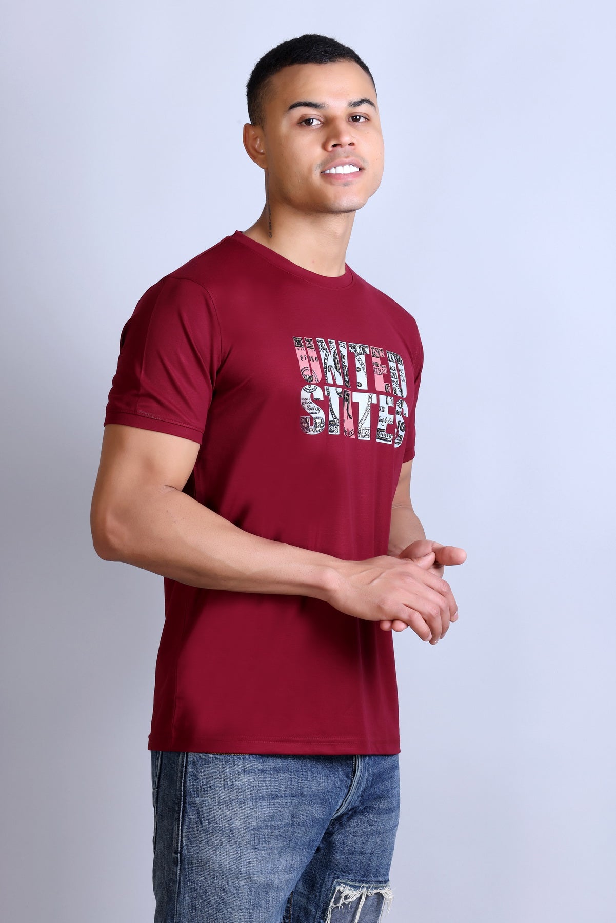 Men's Printed Round Neck T-Shirt