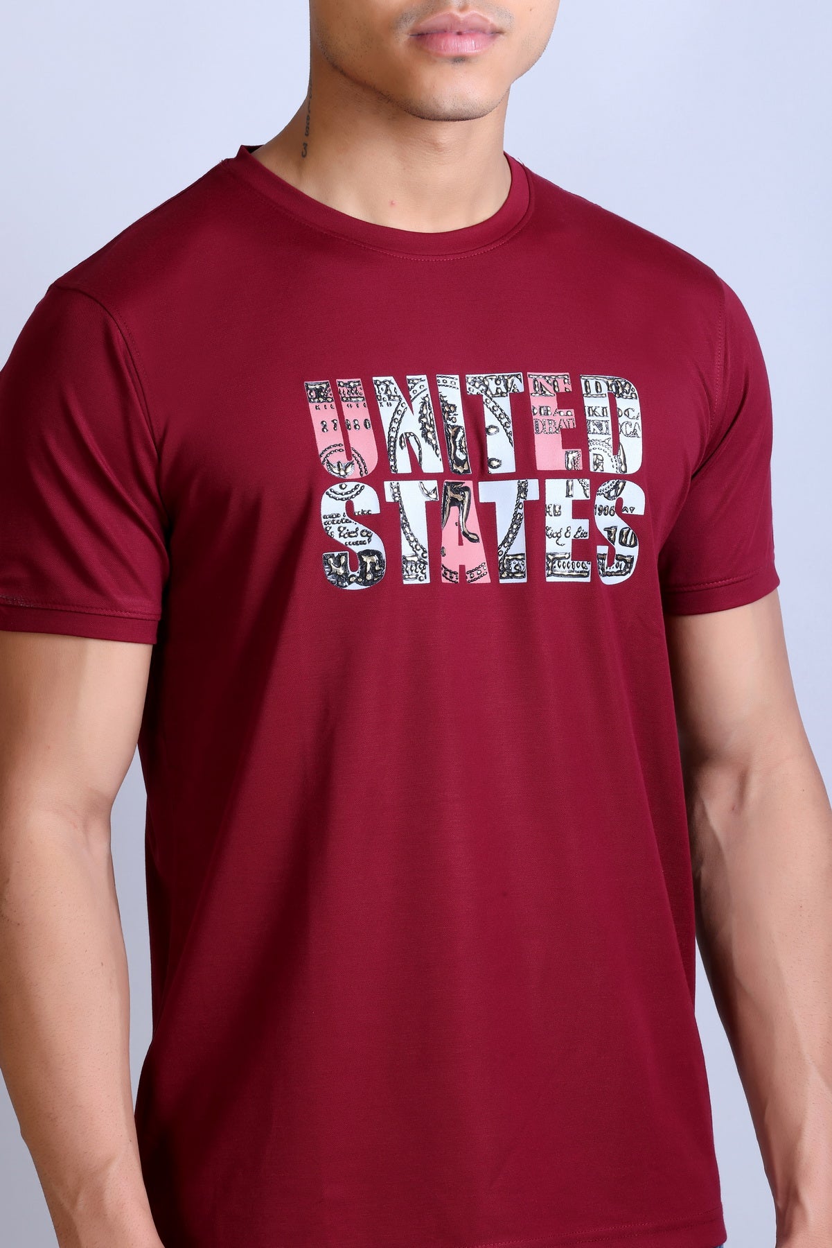 Men's Printed Round Neck T-Shirt
