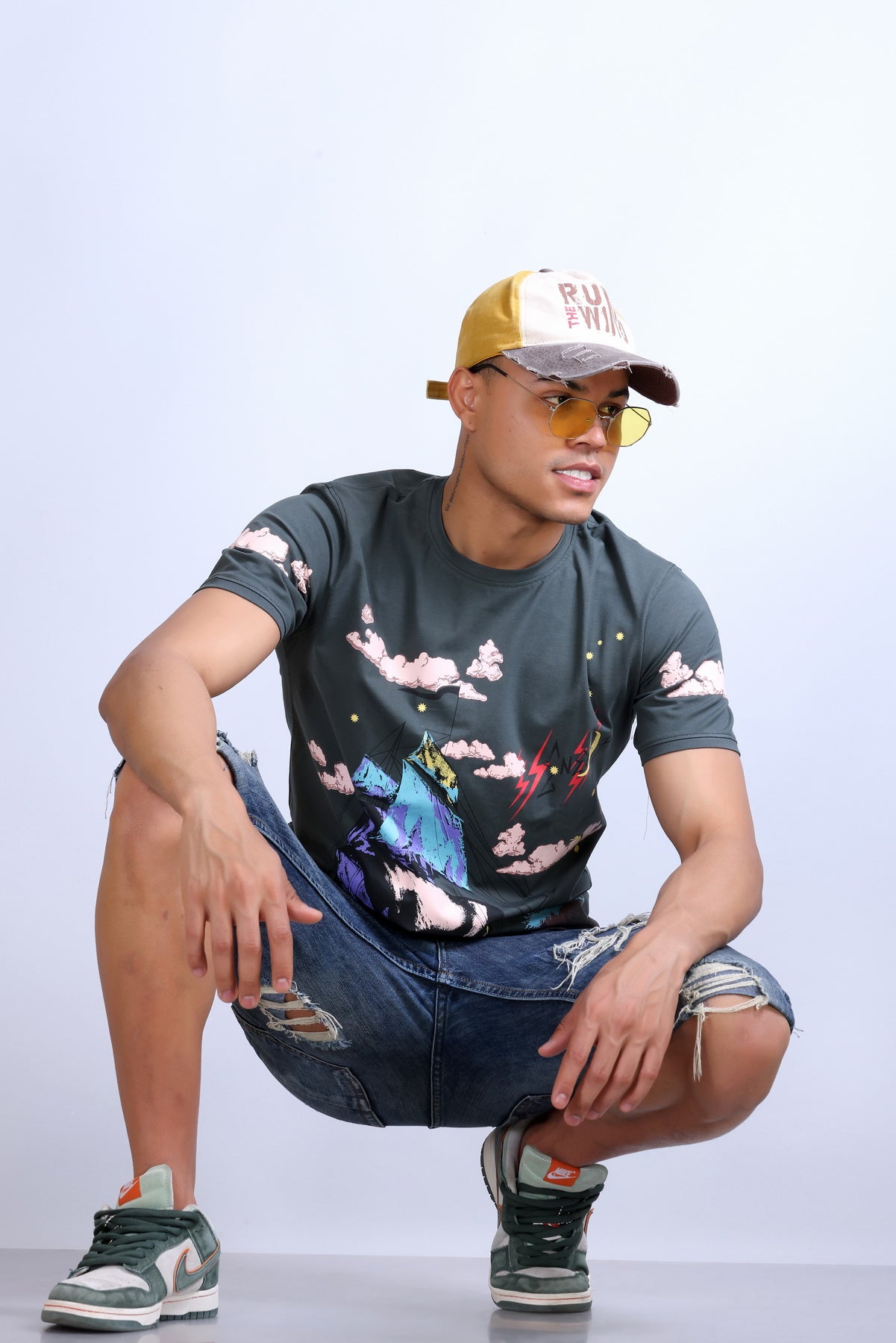 Men's Printed Round Neck T-Shirt