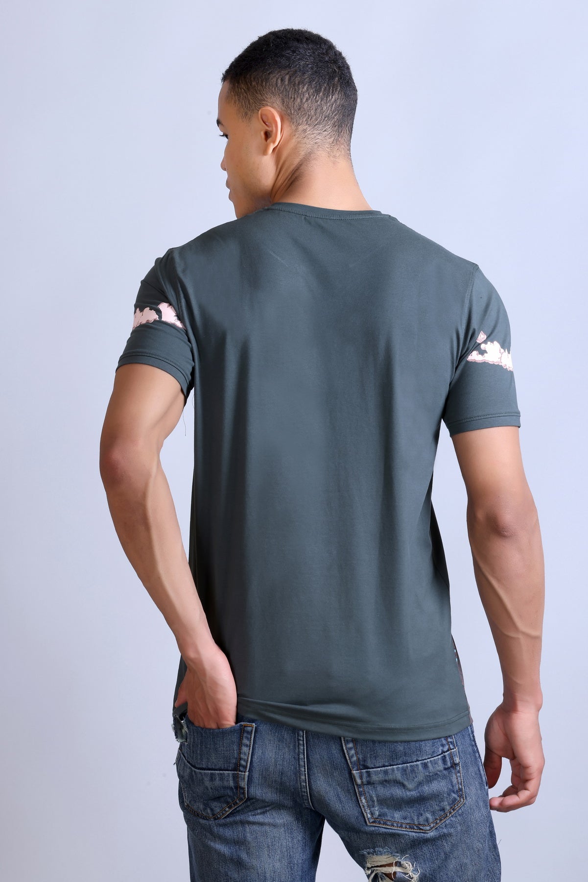 Men's Printed Round Neck T-Shirt