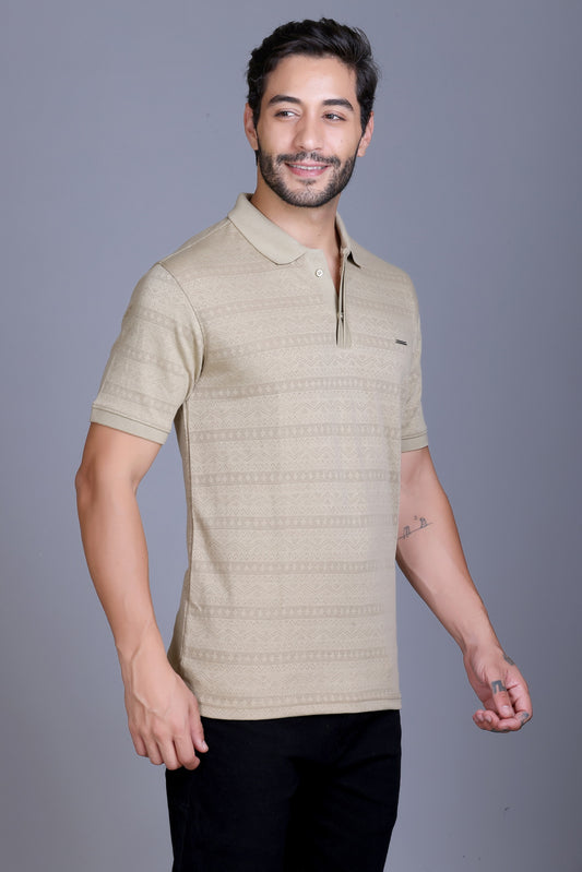 Men's Camel Collar T-Shirt
