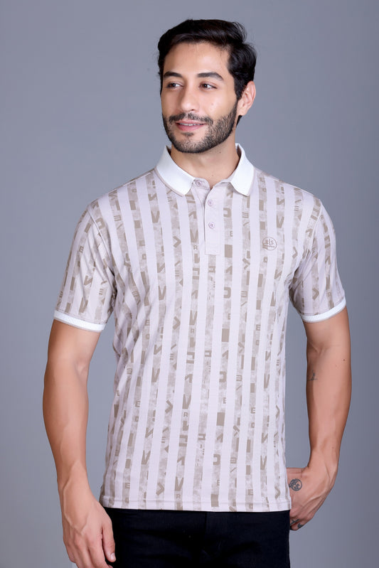 Men's Camel Collar T-Shirt