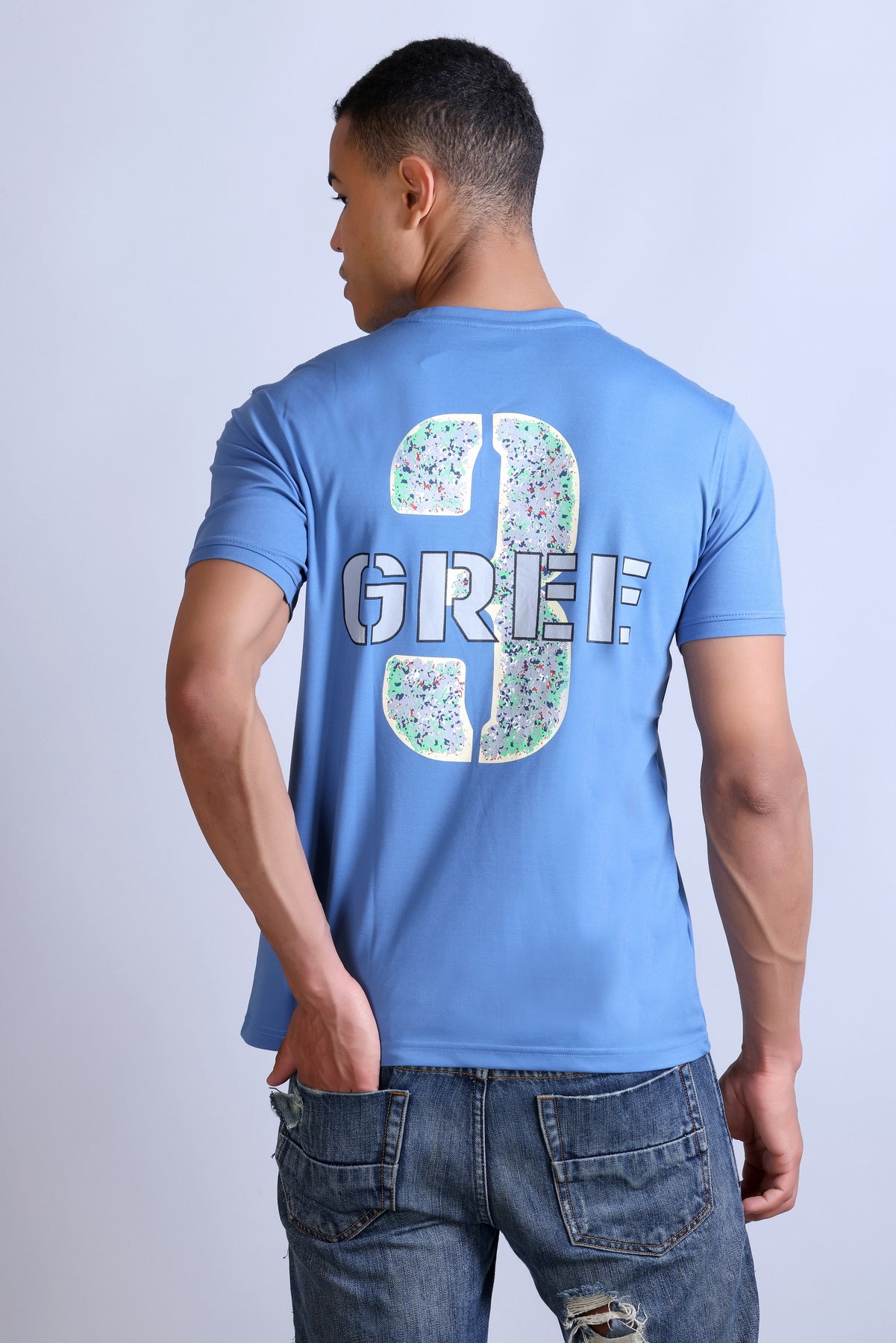 Men's Printed Round Neck T-Shirt