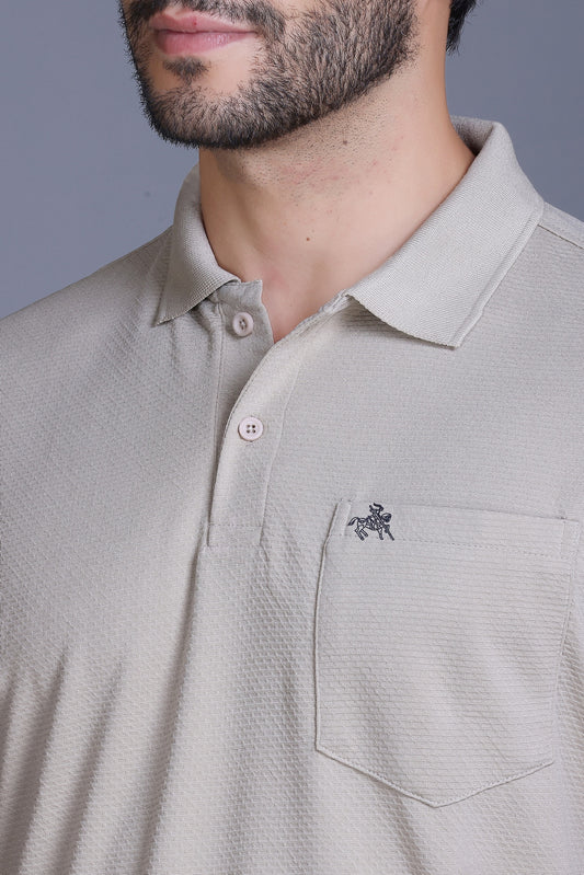 Men's Camel Collar T-Shirt