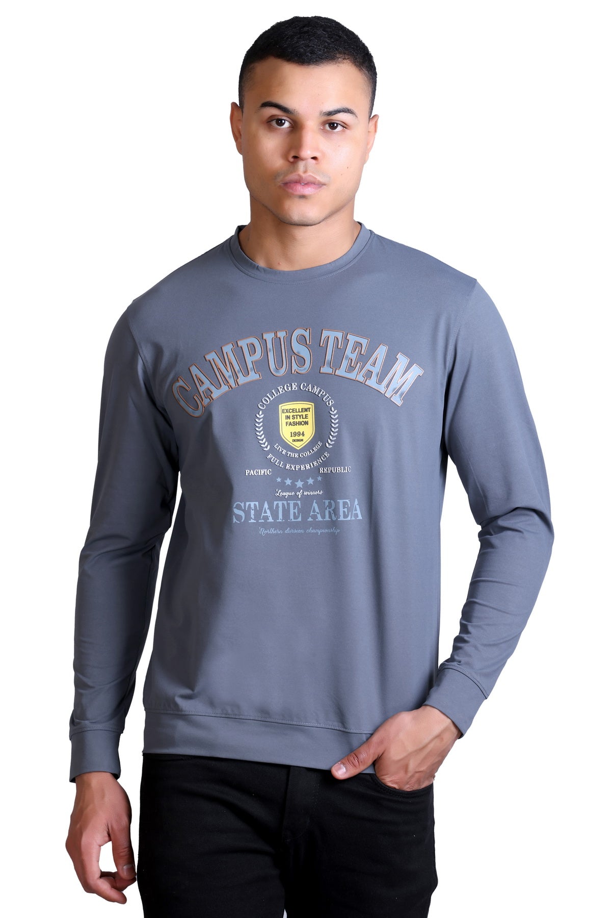 Men's Printed Round Neck Sweatshirt