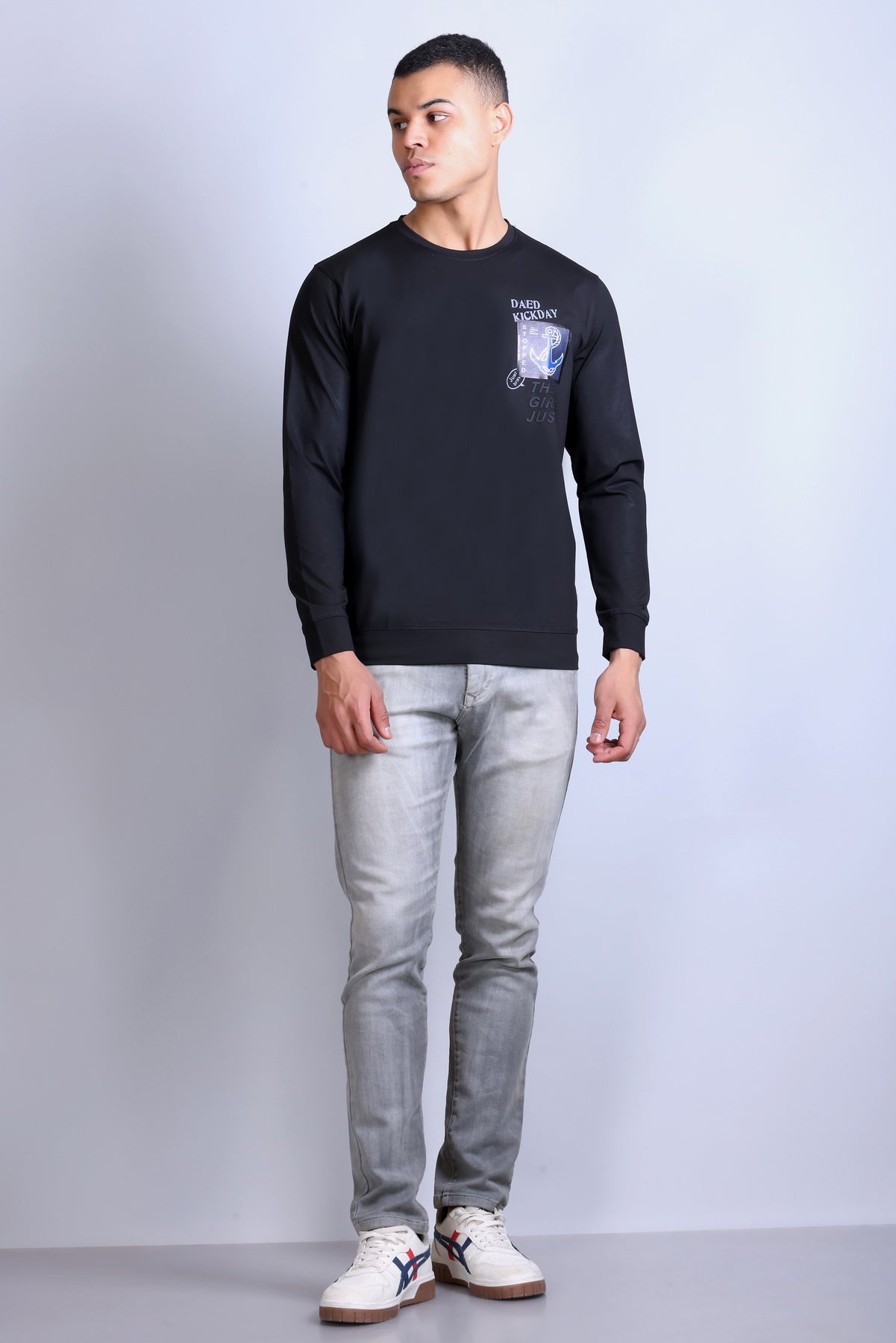 Men's Printed Round Neck Sweatshirt